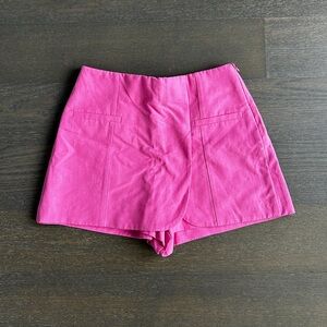 Zara split front hot pink skort